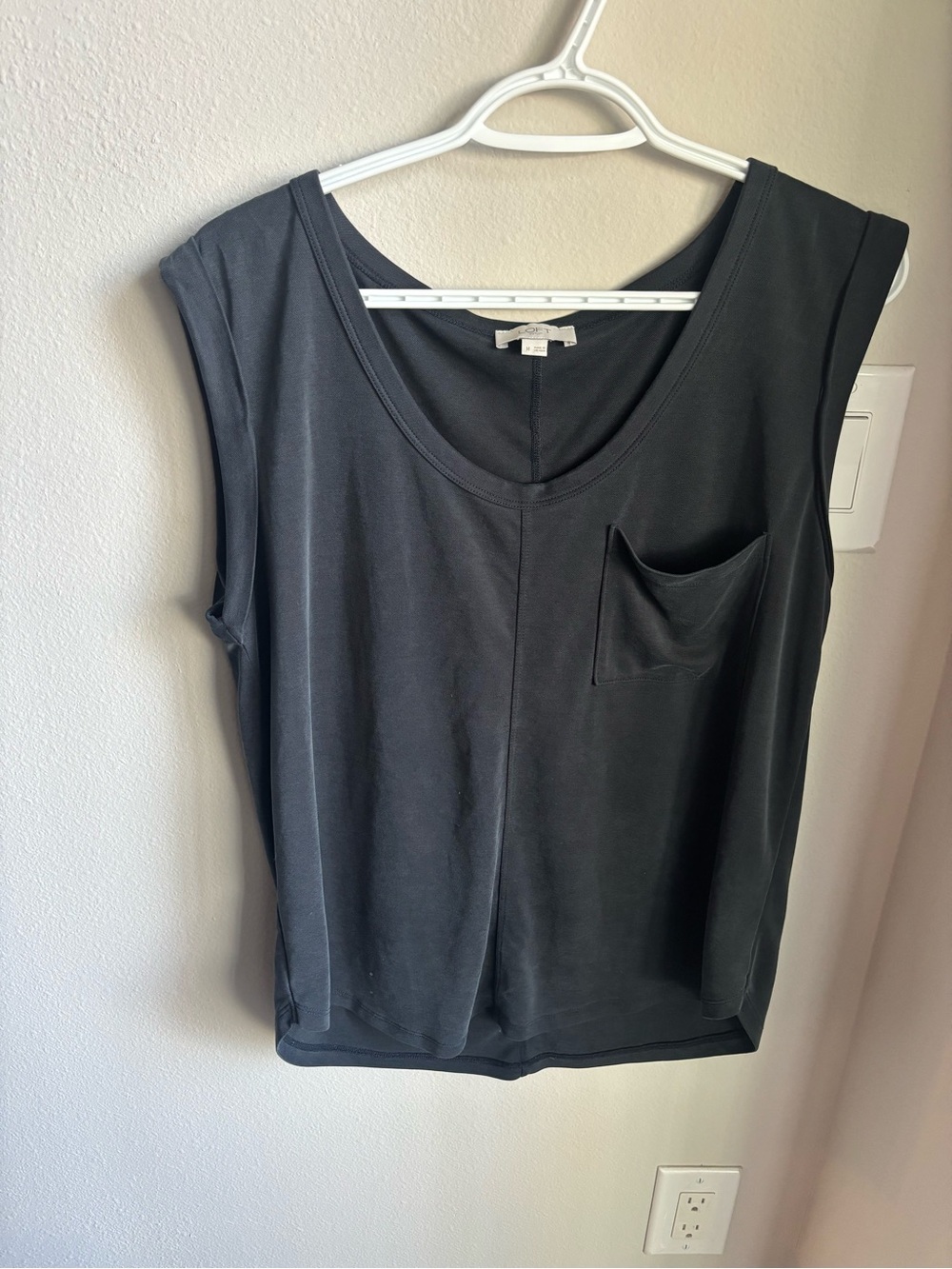 LOFT Black Sleeveless Pocket Tank